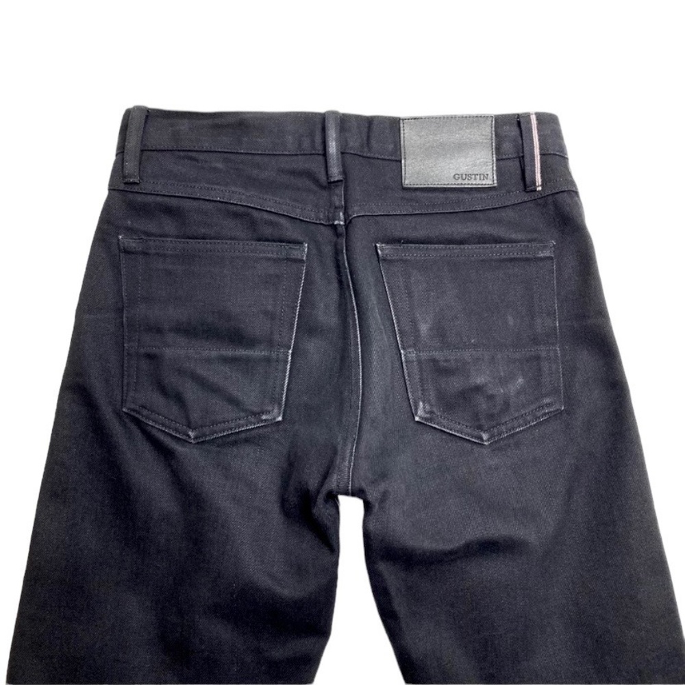 Gustin 99 Slim Legs Jeans Raw Black RN116699 Selvedge Denim Size 29 - Picture 5 of 10